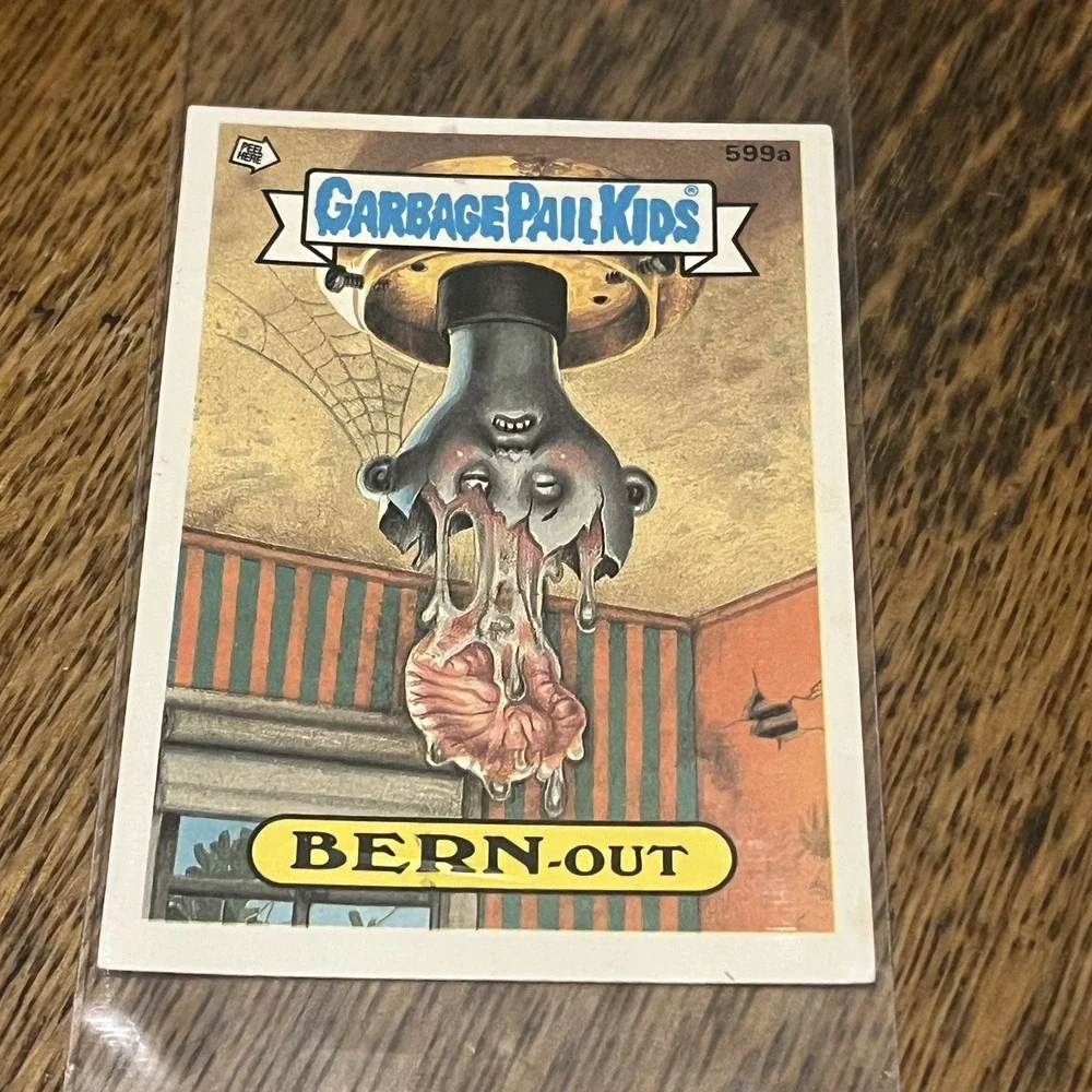 Vintage 1988 Topps Garbage Pail Kids 15th Series NDC Card 599a BERN-Out BB2